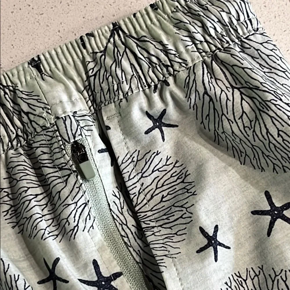 NWT Goodfellow & Co Green Swim Trunks Elastic Waistband Size L